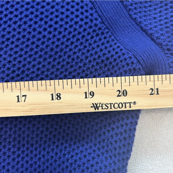 Lauren Ralph Lauren Waffle Knit 100% Cotton Hoodie Purple/Blue Size Large - Picture 13 of 16